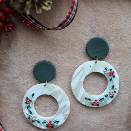 Polymerclay Earrings Christmas Collection